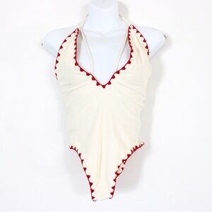 Lovers + Friends Adrift Ivory One-Piece Swimsuit